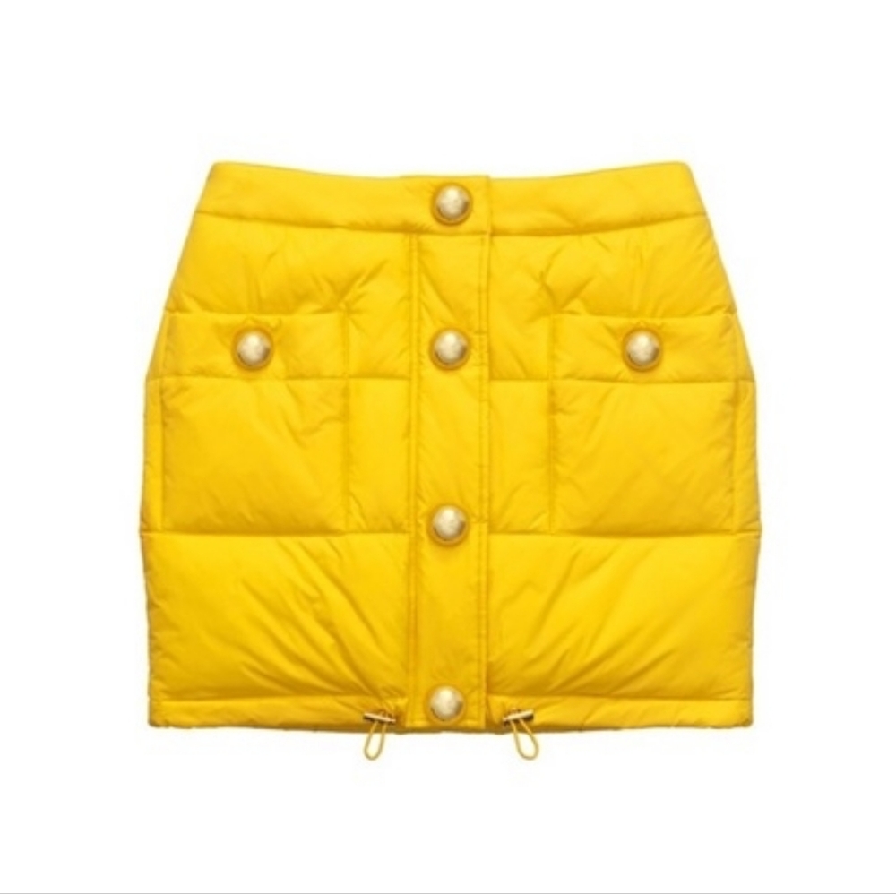 MOSCHINO X H&M Yellow Quilted Skirt Sz 6